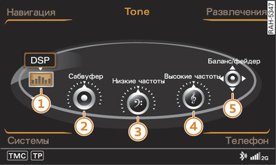 настройки звучания;